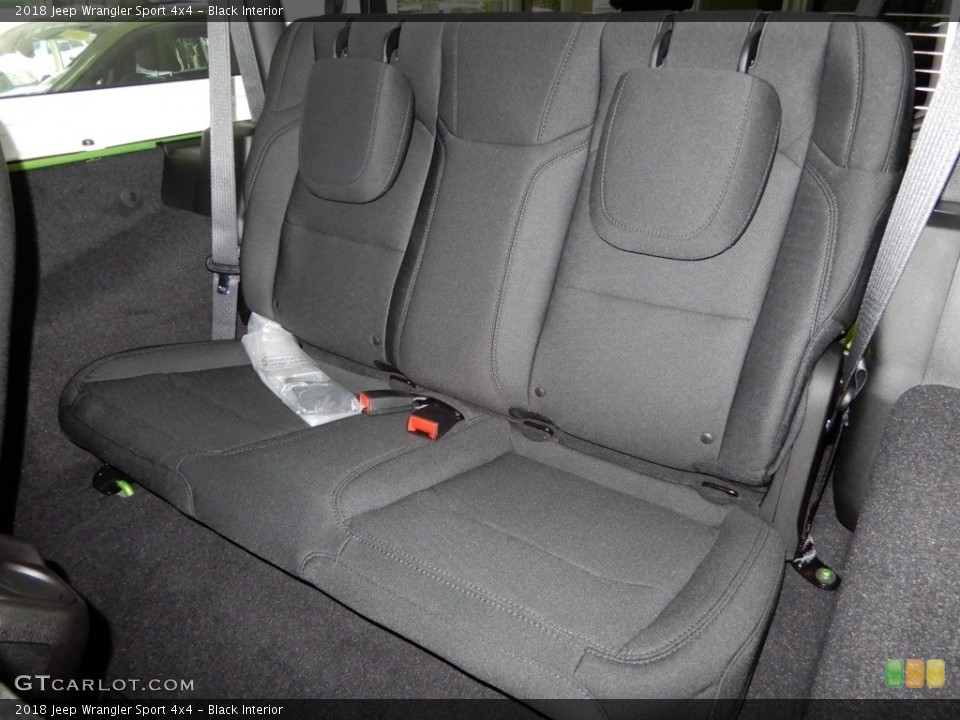 Black Interior Rear Seat for the 2018 Jeep Wrangler Sport 4x4 #129827896