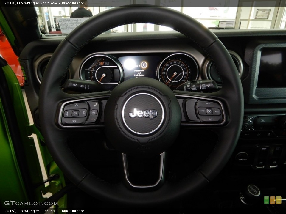 Black Interior Steering Wheel for the 2018 Jeep Wrangler Sport 4x4 #129827998