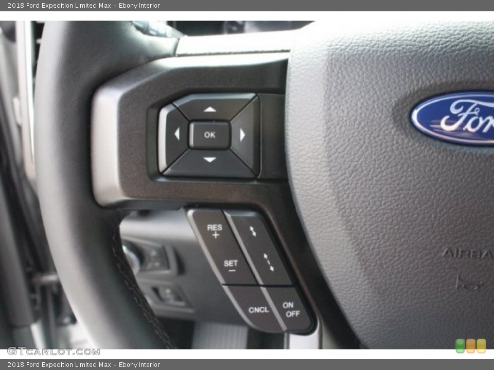 Ebony Interior Steering Wheel for the 2018 Ford Expedition Limited Max #129830653