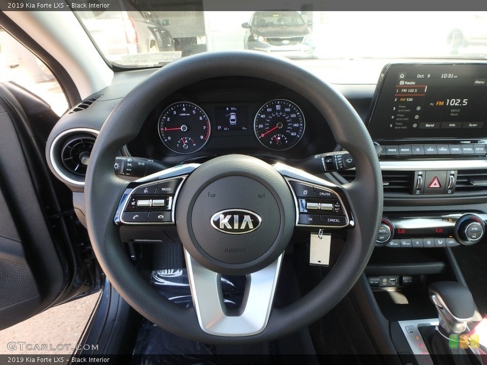 Black Interior Steering Wheel for the 2019 Kia Forte LXS #129831694