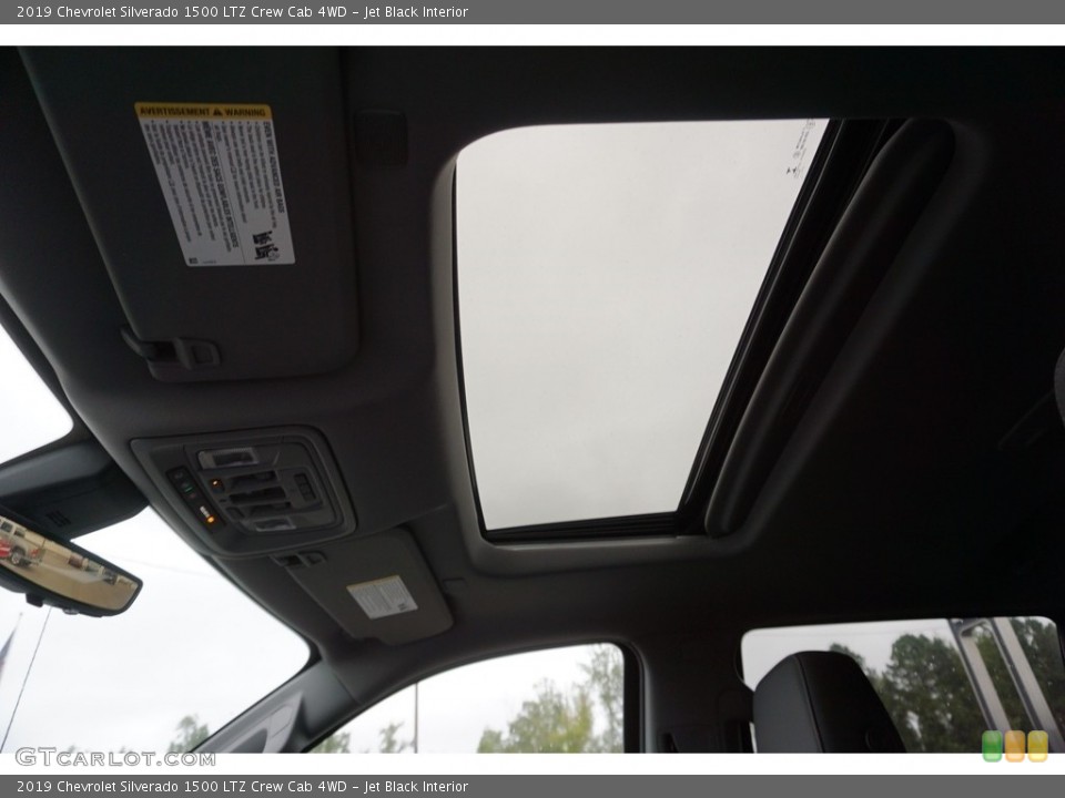 Jet Black Interior Sunroof for the 2019 Chevrolet Silverado 1500 LTZ Crew Cab 4WD #129832420