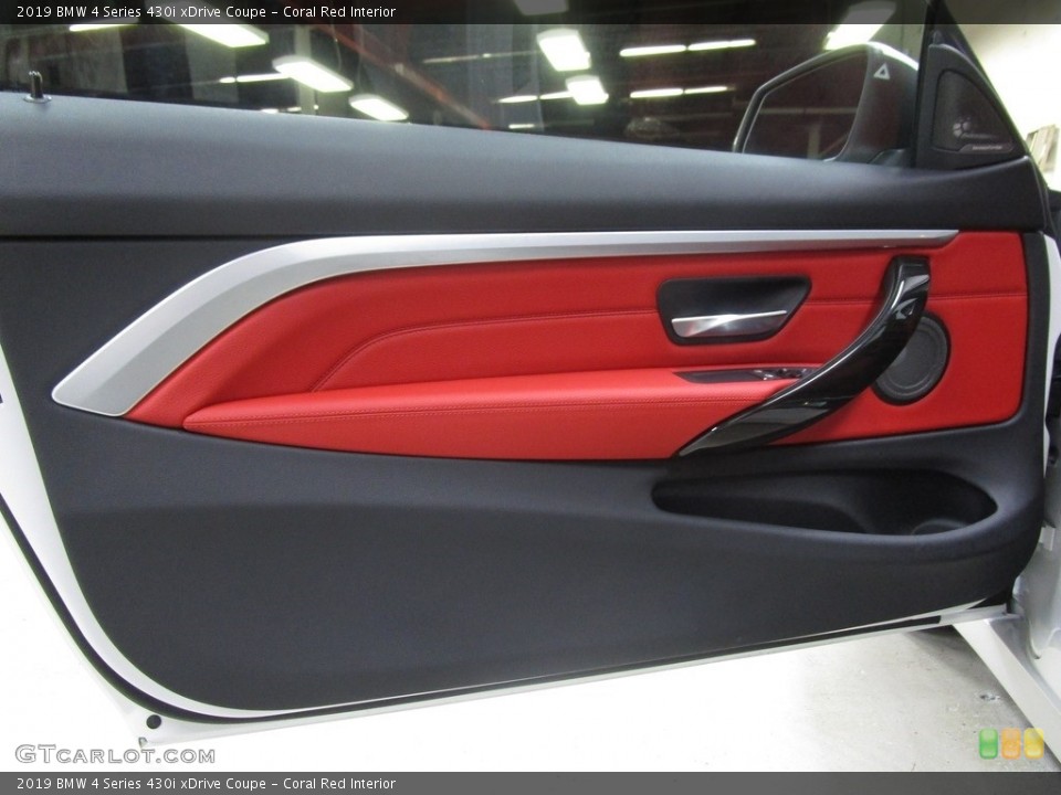 Coral Red Interior Door Panel for the 2019 BMW 4 Series 430i xDrive Coupe #129835396