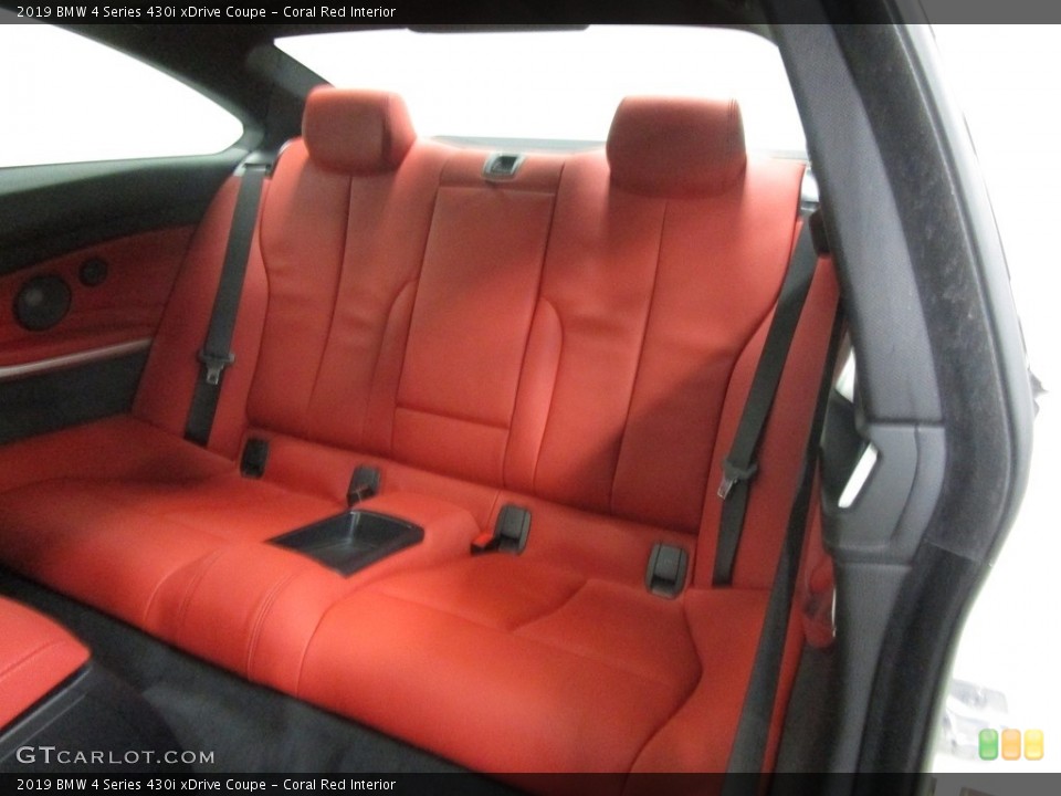 Coral Red Interior Rear Seat for the 2019 BMW 4 Series 430i xDrive Coupe #129835456