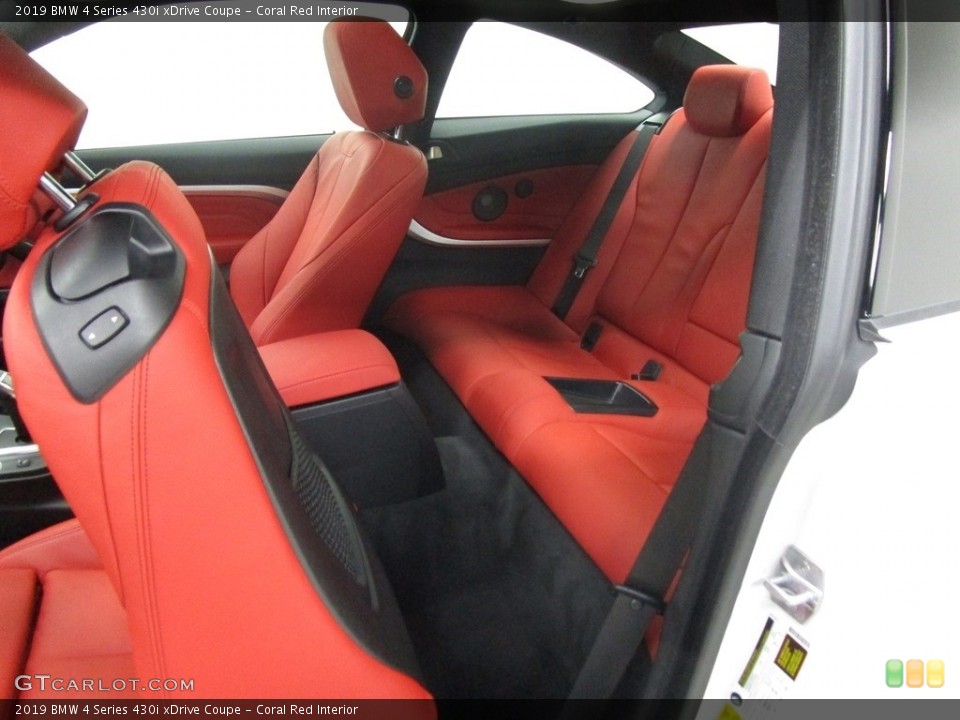 Coral Red Interior Rear Seat for the 2019 BMW 4 Series 430i xDrive Coupe #129835474
