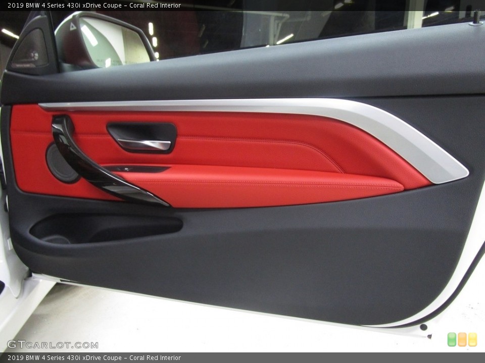 Coral Red Interior Door Panel for the 2019 BMW 4 Series 430i xDrive Coupe #129835495
