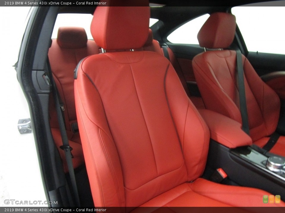 Coral Red Interior Front Seat for the 2019 BMW 4 Series 430i xDrive Coupe #129835513