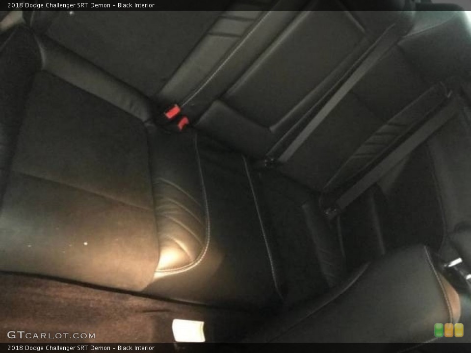 Black Interior Rear Seat for the 2018 Dodge Challenger SRT Demon #129851517