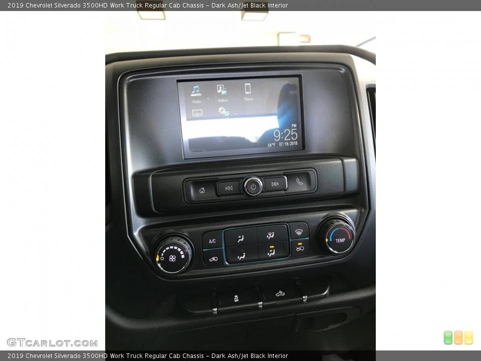 Dark Ash/Jet Black Interior Controls for the 2019 Chevrolet Silverado 3500HD Work Truck Regular Cab Chassis #129860419