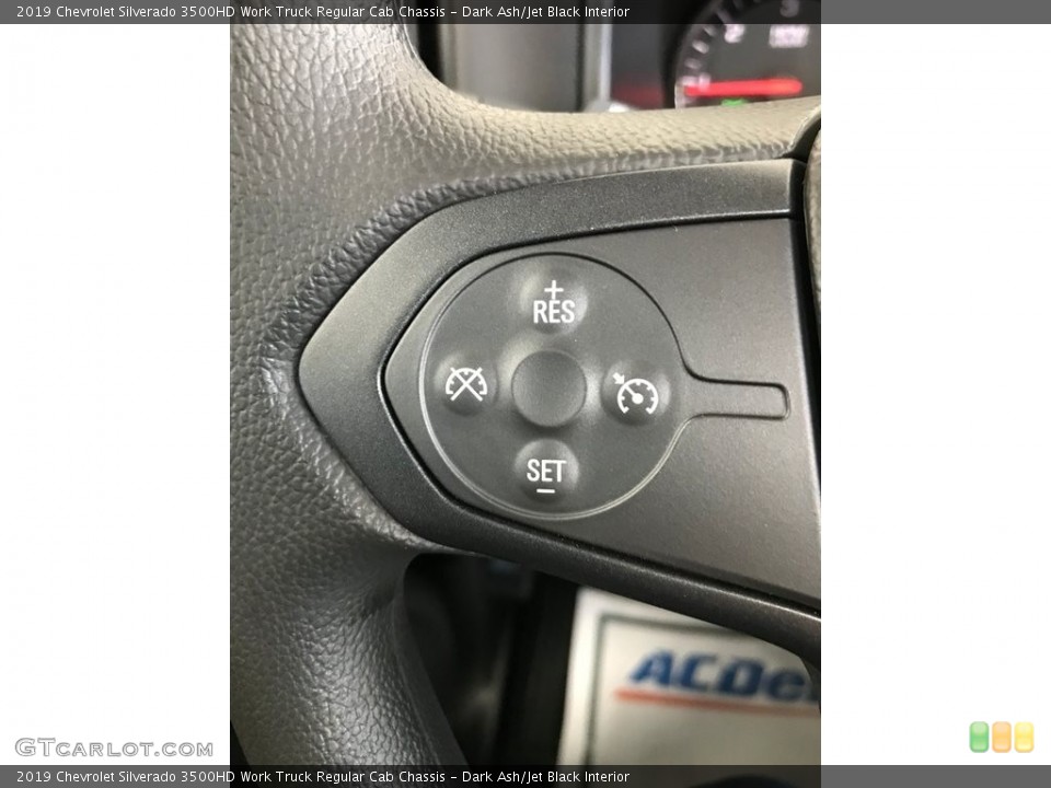Dark Ash/Jet Black Interior Steering Wheel for the 2019 Chevrolet Silverado 3500HD Work Truck Regular Cab Chassis #129860440