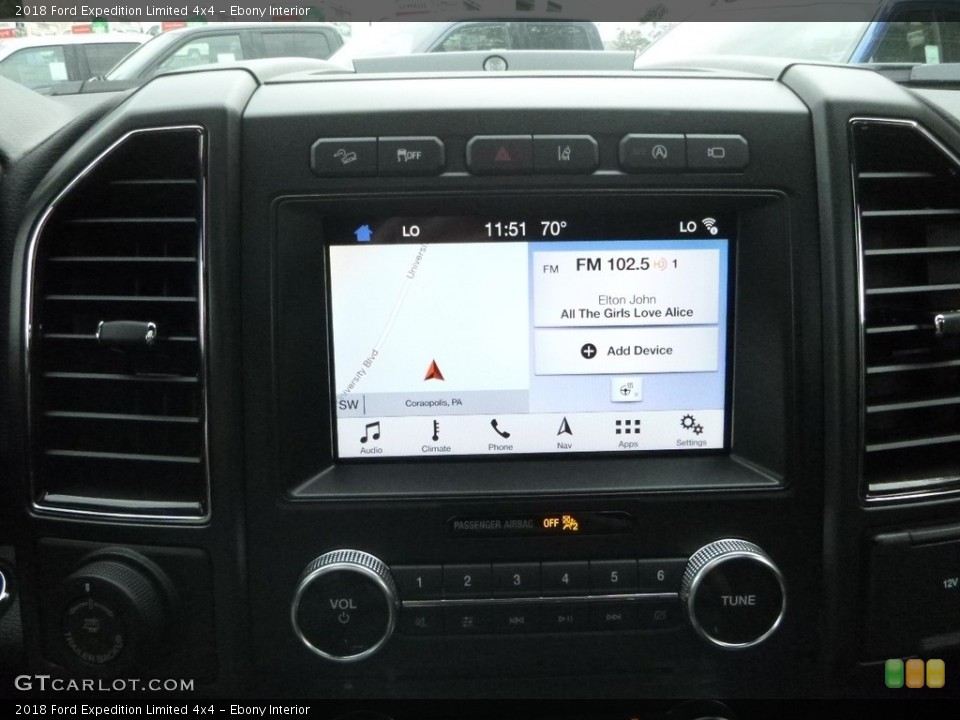 Ebony Interior Navigation for the 2018 Ford Expedition Limited 4x4 #129860821
