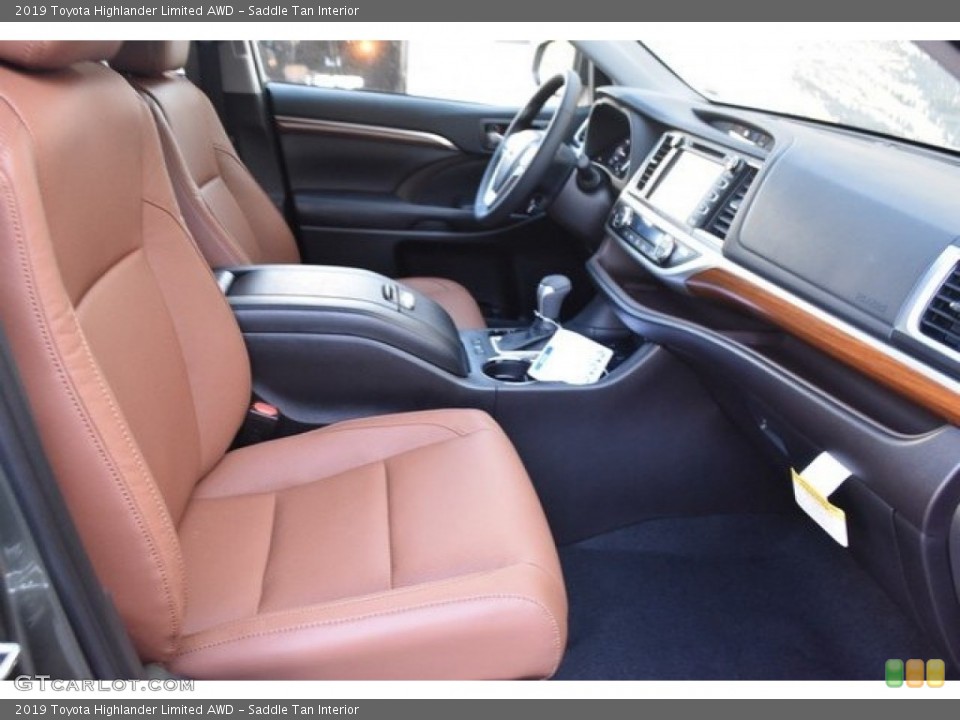 Saddle Tan Interior Front Seat for the 2019 Toyota Highlander Limited AWD #129863386