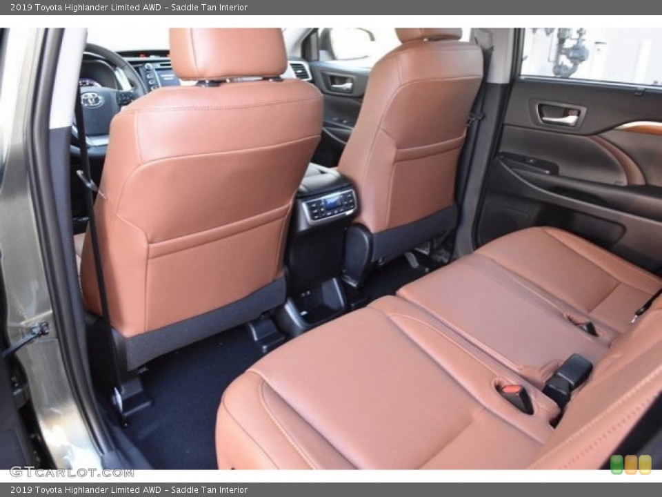Saddle Tan Interior Rear Seat for the 2019 Toyota Highlander Limited AWD #129863435