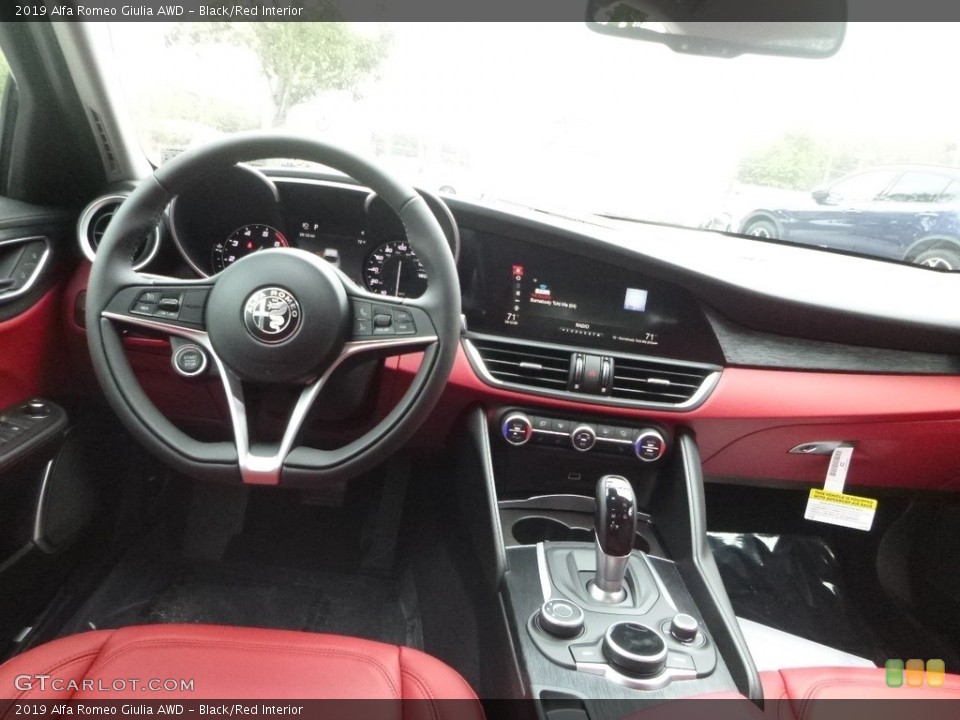 Black/Red Interior Dashboard for the 2019 Alfa Romeo Giulia AWD #129864106