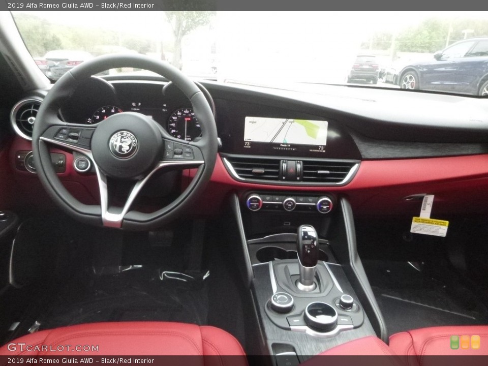 Black/Red Interior Dashboard for the 2019 Alfa Romeo Giulia AWD #129865548