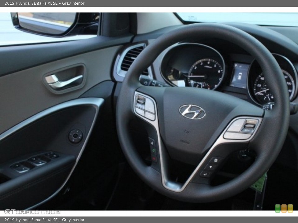 Gray Interior Steering Wheel for the 2019 Hyundai Santa Fe XL SE #129867601