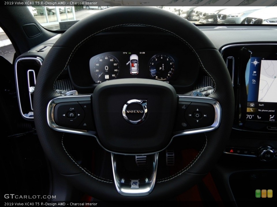 Charcoal Interior Steering Wheel for the 2019 Volvo XC40 T5 R-Design AWD #129867661
