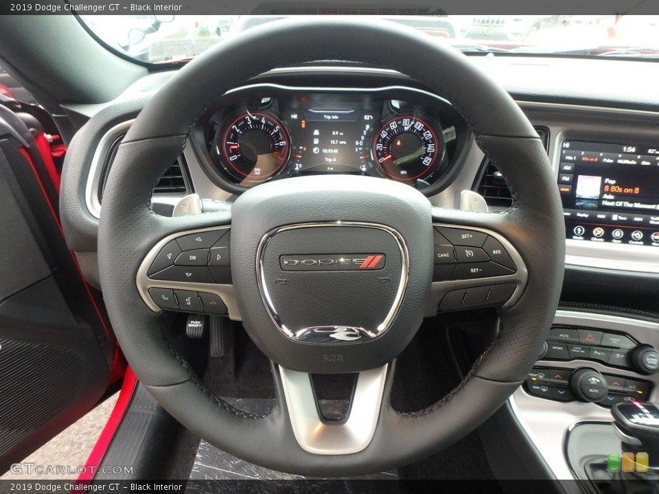 Black Interior Steering Wheel for the 2019 Dodge Challenger GT #129872578