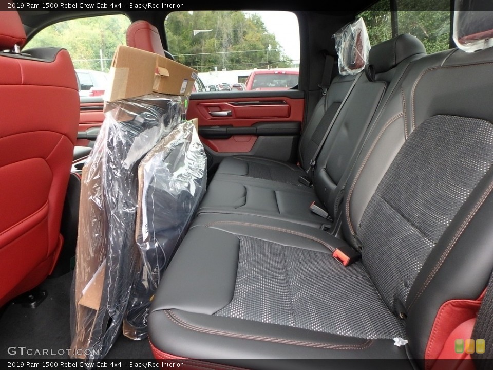 Black/Red Interior Rear Seat for the 2019 Ram 1500 Rebel Crew Cab 4x4 #129873094