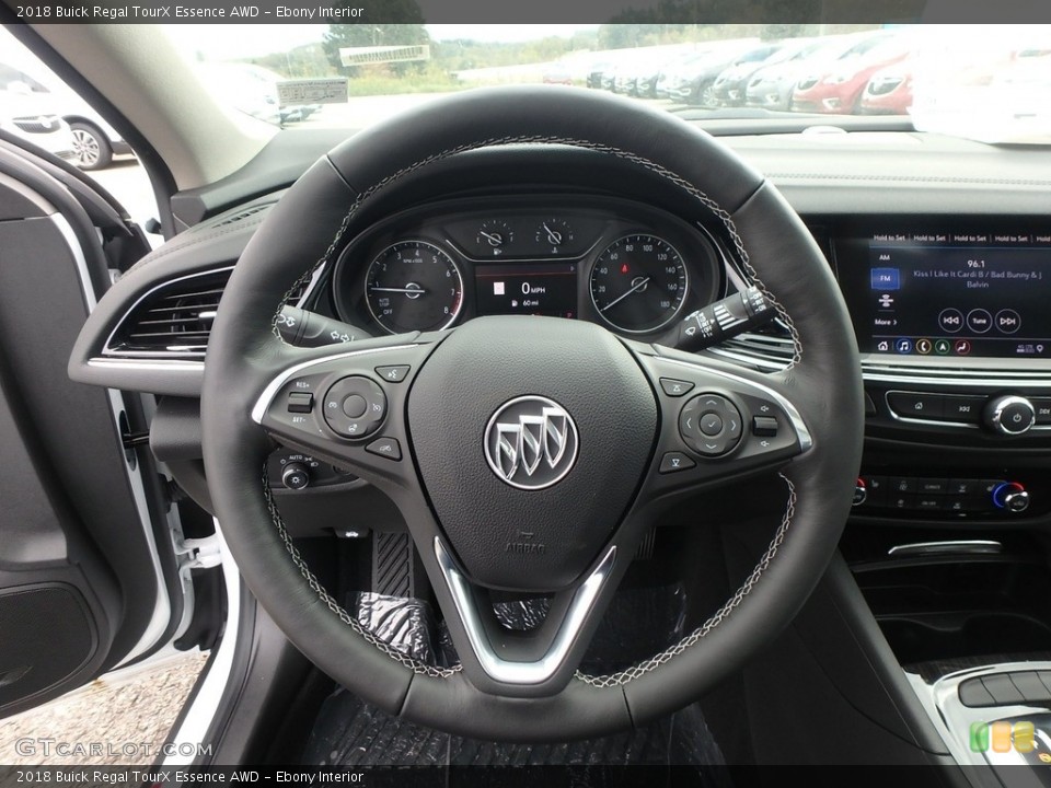 Ebony Interior Steering Wheel for the 2018 Buick Regal TourX Essence AWD #129877846