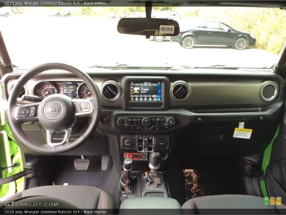 Black Interior Dashboard for the 2018 Jeep Wrangler Unlimited Rubicon 4x4 #129880717