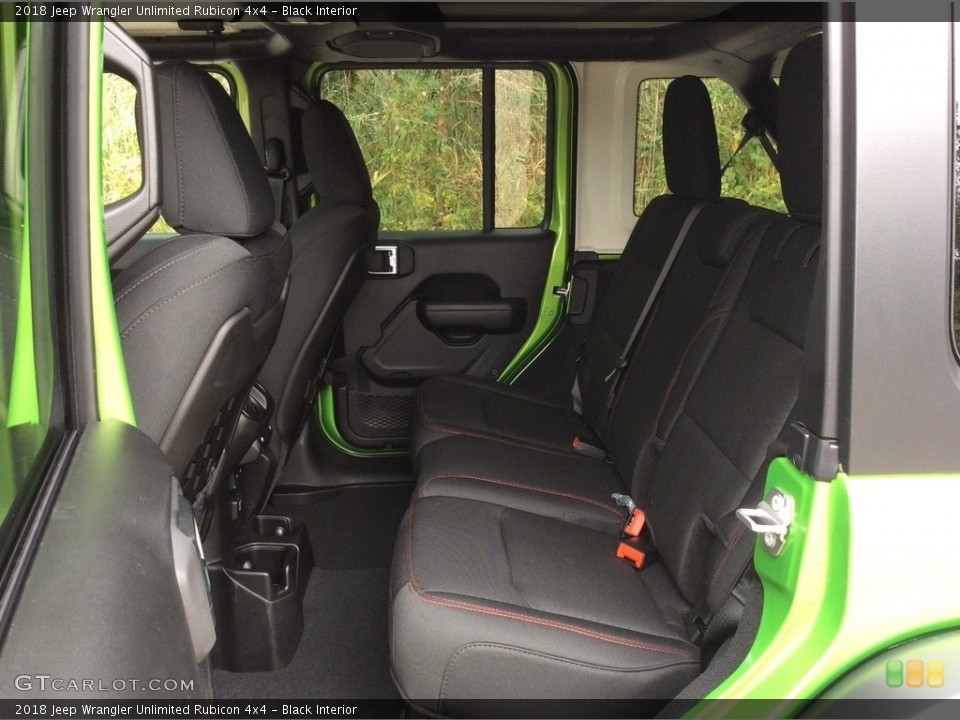 Black Interior Rear Seat for the 2018 Jeep Wrangler Unlimited Rubicon 4x4 #129880806