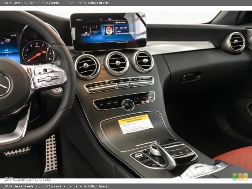 Cranberry Red/Black Interior Controls for the 2019 Mercedes-Benz C 300 Cabriolet #129887185
