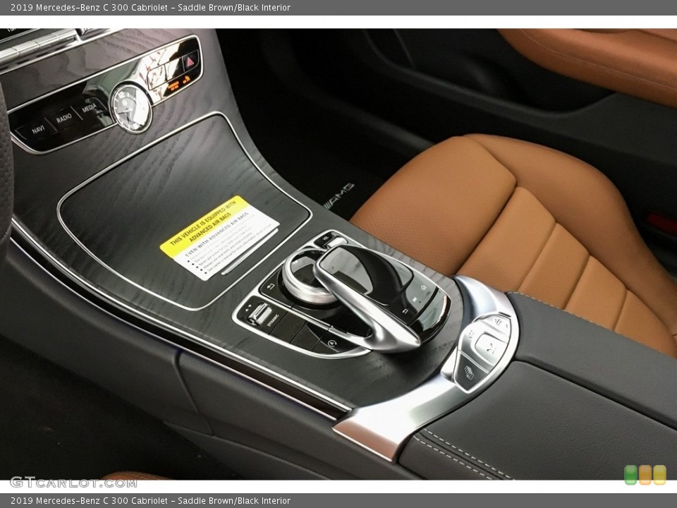 Saddle Brown/Black Interior Controls for the 2019 Mercedes-Benz C 300 Cabriolet #129887467