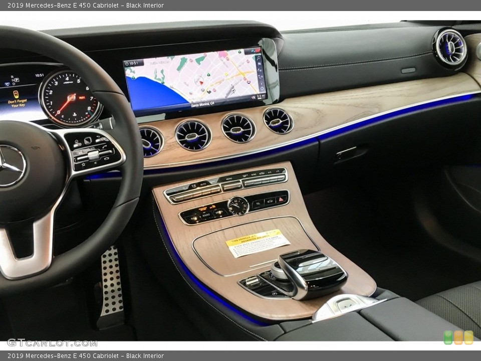 Black Interior Dashboard for the 2019 Mercedes-Benz E 450 Cabriolet #129888748