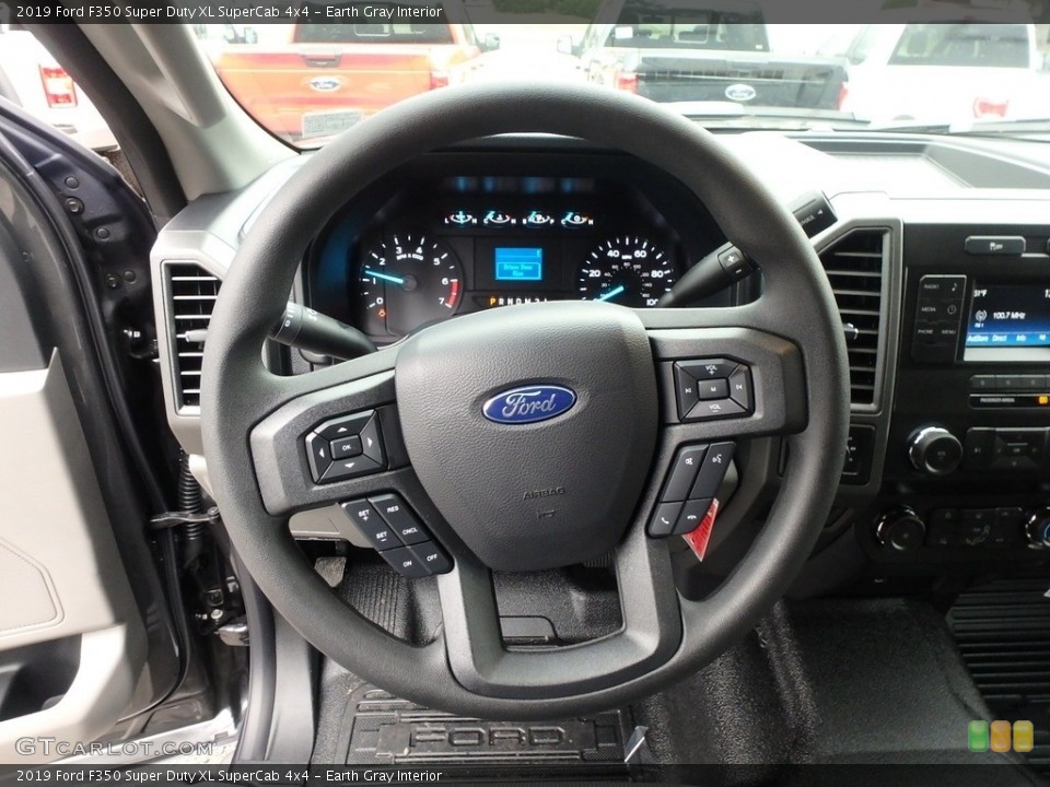 Earth Gray Interior Steering Wheel for the 2019 Ford F350 Super Duty XL SuperCab 4x4 #129890308