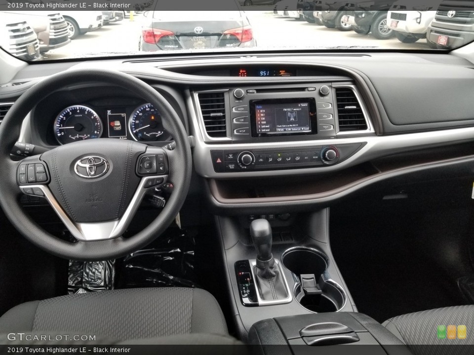 Black Interior Dashboard for the 2019 Toyota Highlander LE #129894598