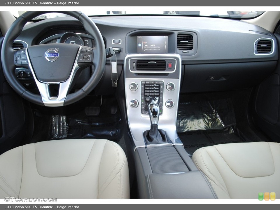 Beige Interior Dashboard for the 2018 Volvo S60 T5 Dynamic #129895972