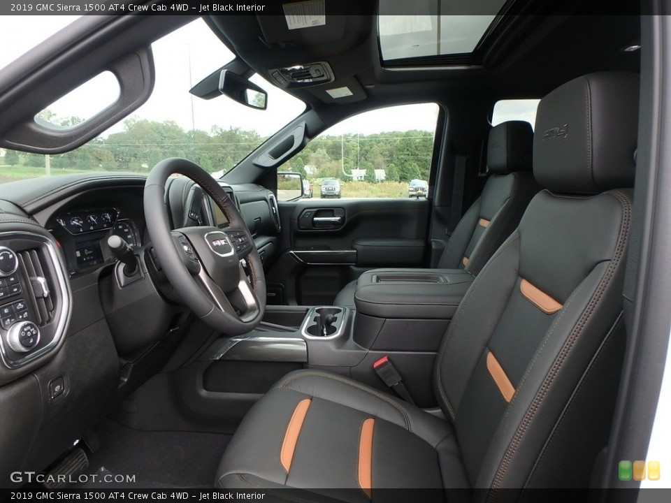 Jet Black Interior Front Seat for the 2019 GMC Sierra 1500 AT4 Crew Cab 4WD #129896587