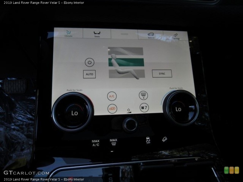 Ebony Interior Controls for the 2019 Land Rover Range Rover Velar S #129905523