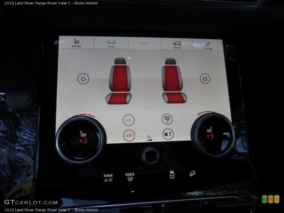 Ebony Interior Controls for the 2019 Land Rover Range Rover Velar S #129905544