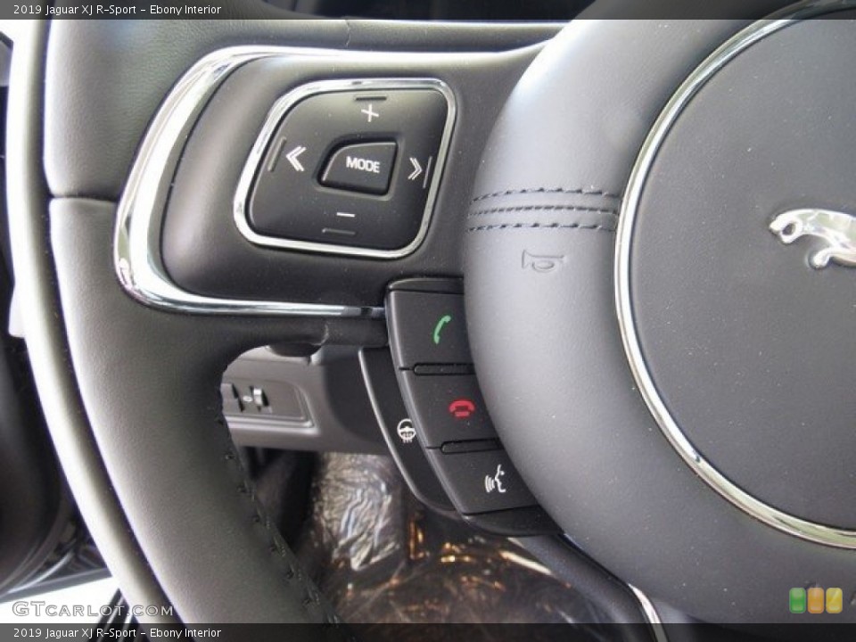 Ebony Interior Steering Wheel for the 2019 Jaguar XJ R-Sport #129906240