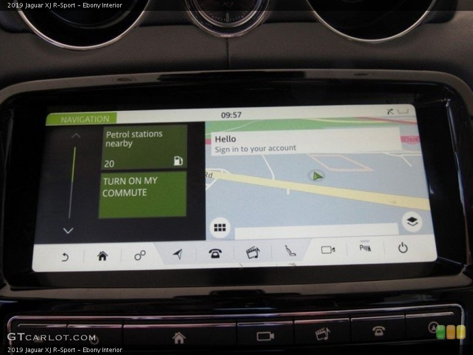 Ebony Interior Navigation for the 2019 Jaguar XJ R-Sport #129906330