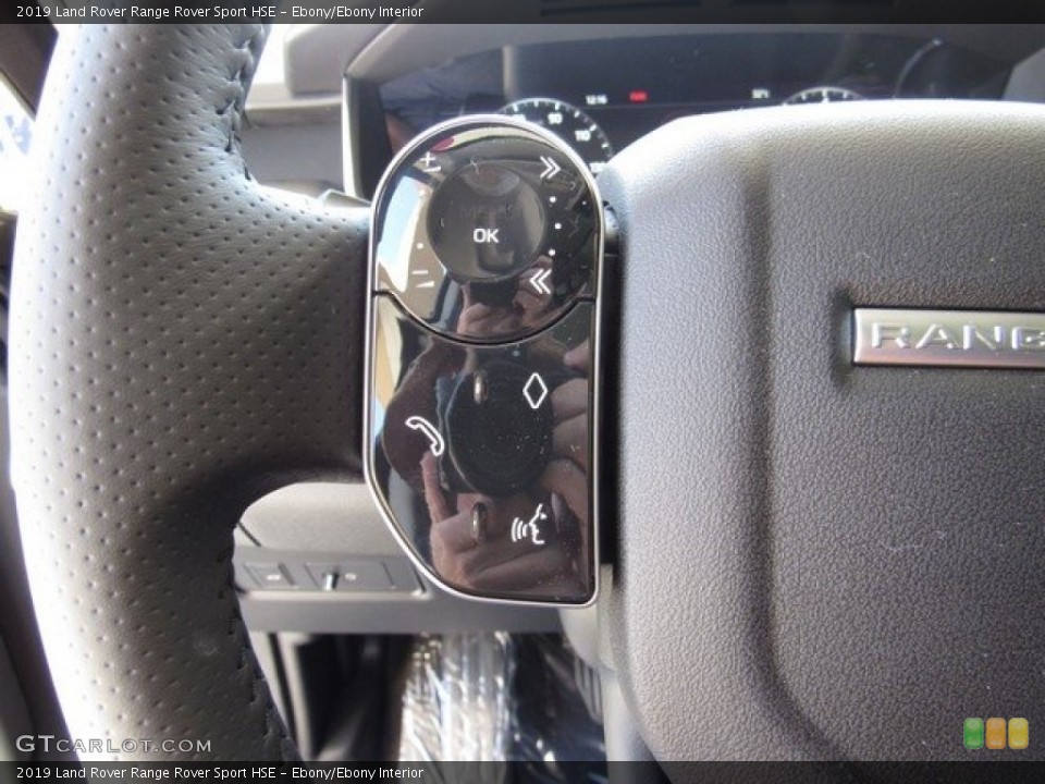 Ebony/Ebony Interior Steering Wheel for the 2019 Land Rover Range Rover Sport HSE #129907068