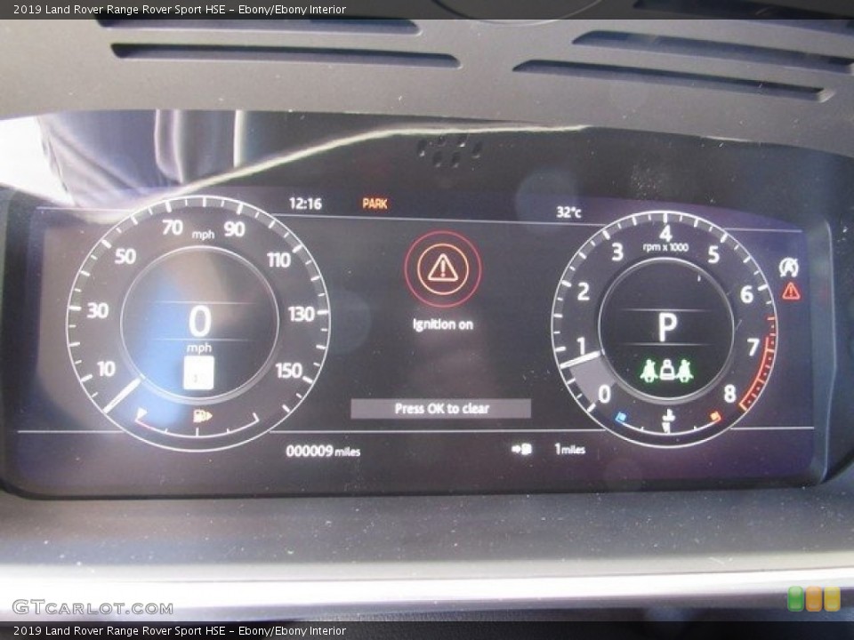Ebony/Ebony Interior Gauges for the 2019 Land Rover Range Rover Sport HSE #129907101