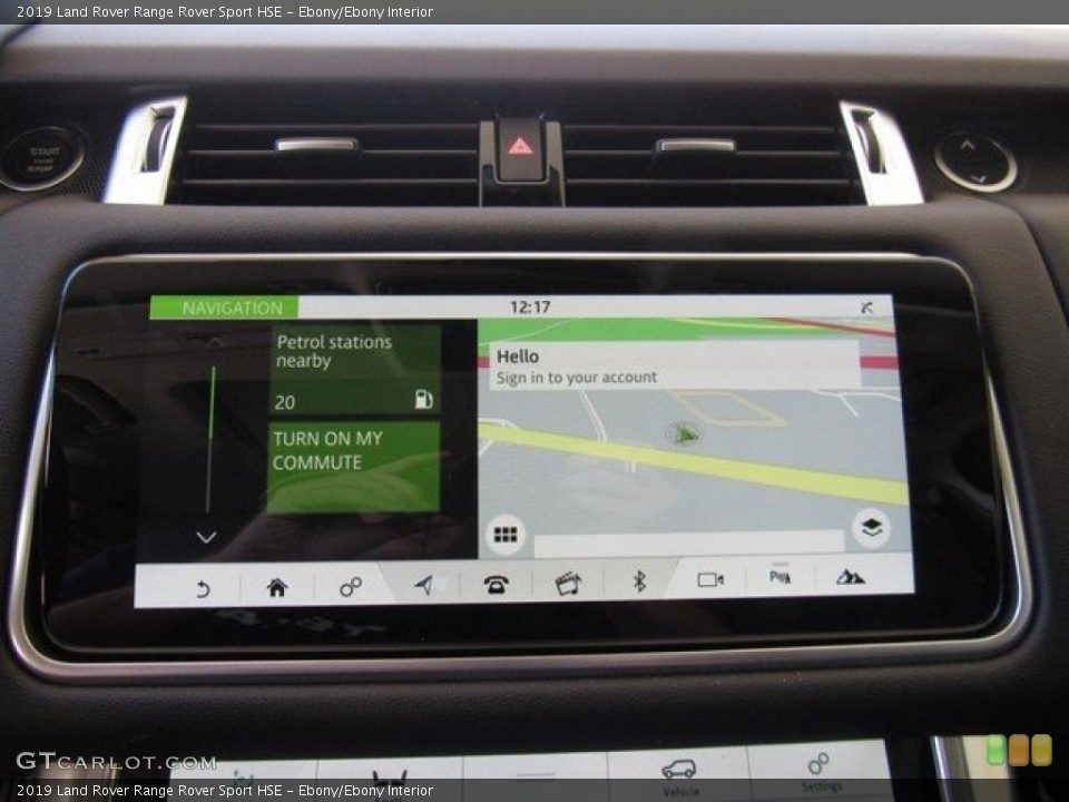 Ebony/Ebony Interior Navigation for the 2019 Land Rover Range Rover Sport HSE #129907125