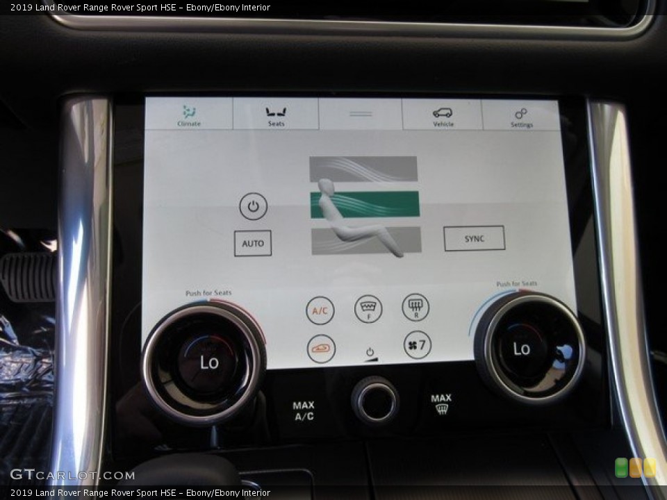 Ebony/Ebony Interior Controls for the 2019 Land Rover Range Rover Sport HSE #129907158