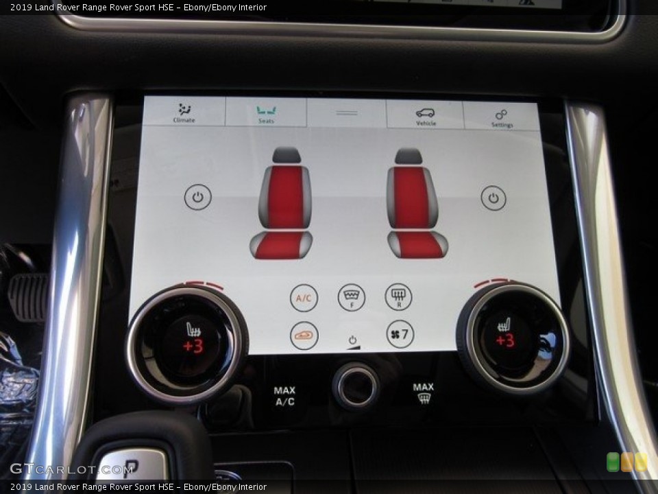 Ebony/Ebony Interior Controls for the 2019 Land Rover Range Rover Sport HSE #129907173