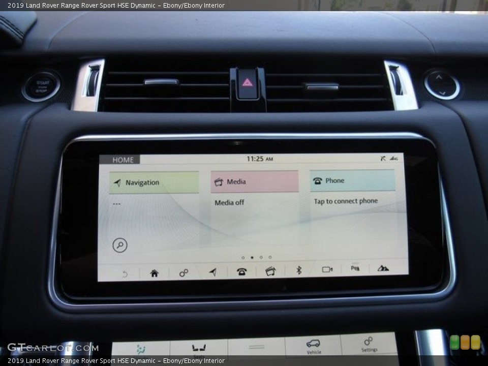 Ebony/Ebony Interior Navigation for the 2019 Land Rover Range Rover Sport HSE Dynamic #129908460
