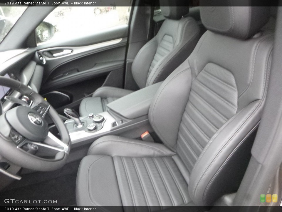 Black Interior Front Seat for the 2019 Alfa Romeo Stelvio Ti Sport AWD #129916138