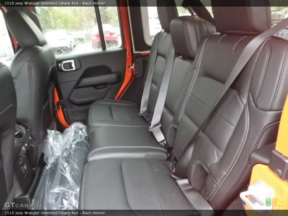 Black Interior Rear Seat for the 2018 Jeep Wrangler Unlimited Sahara 4x4 #129917482