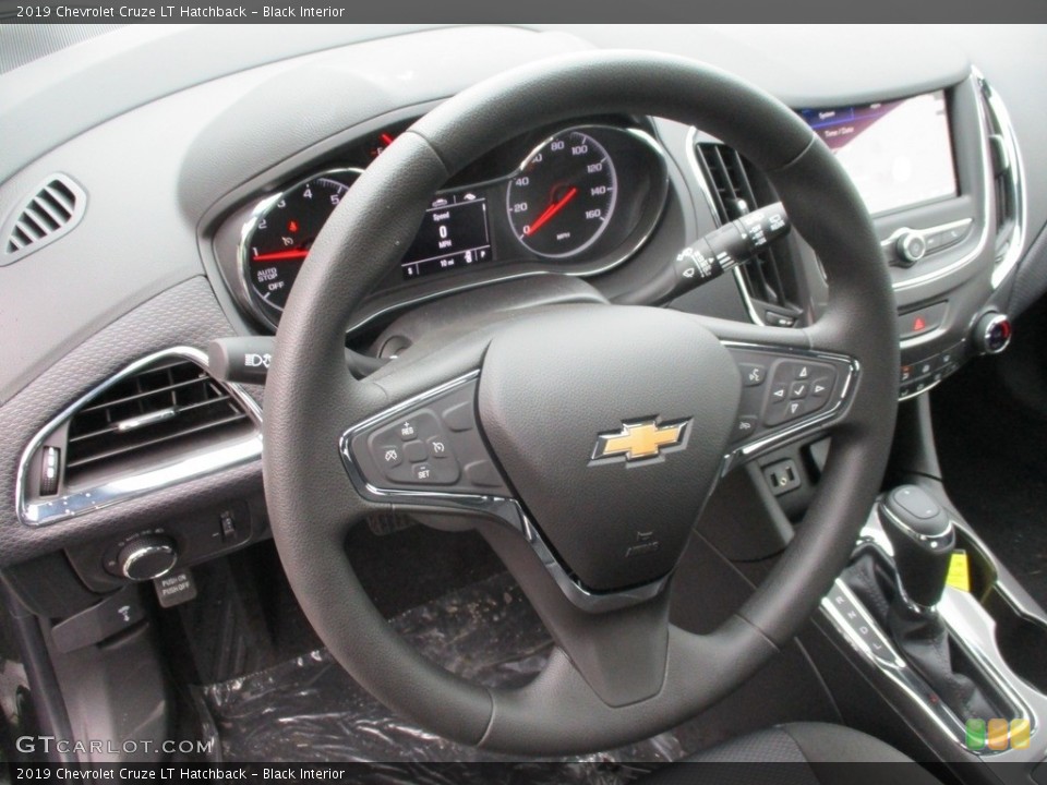 Black Interior Steering Wheel for the 2019 Chevrolet Cruze LT Hatchback #129920317