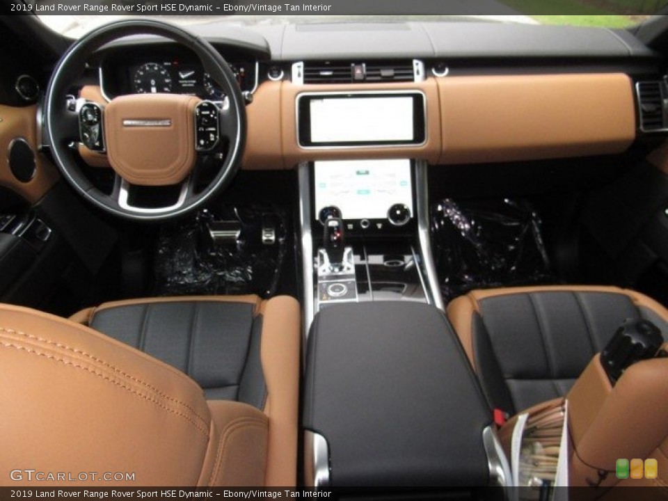 Ebony/Vintage Tan Interior Dashboard for the 2019 Land Rover Range Rover Sport HSE Dynamic #129928822
