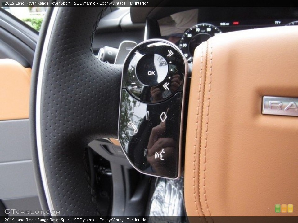 Ebony/Vintage Tan Interior Steering Wheel for the 2019 Land Rover Range Rover Sport HSE Dynamic #129929191