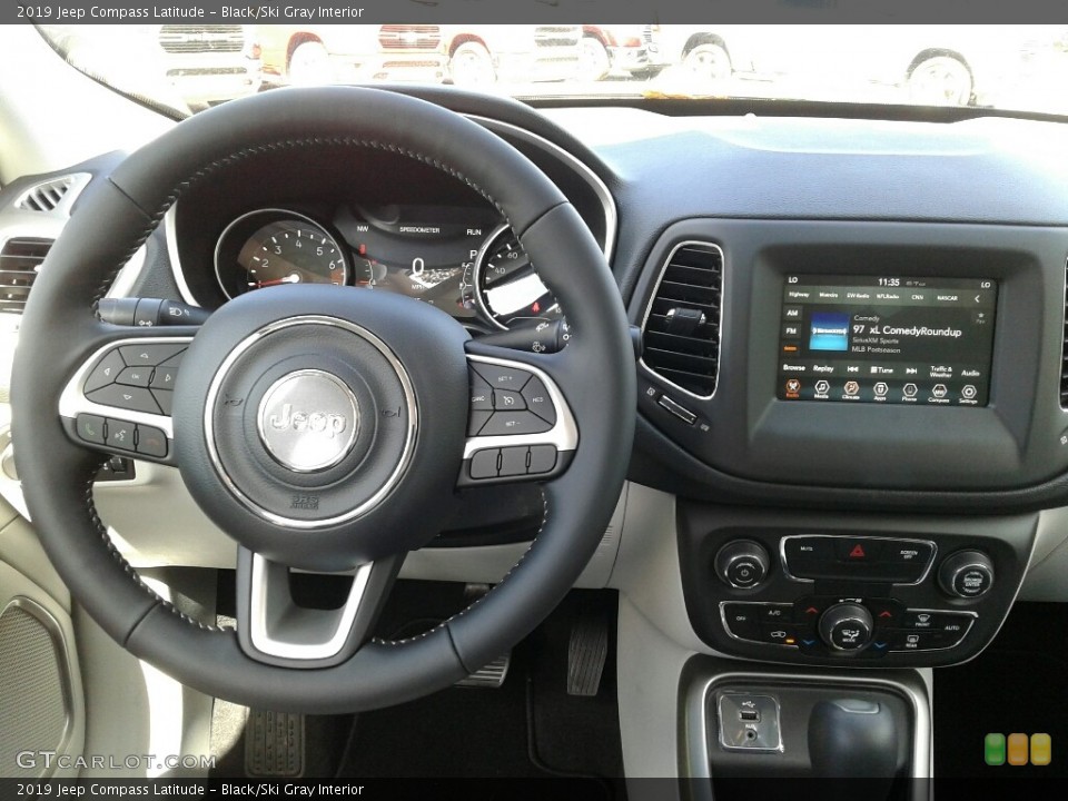 Black/Ski Gray Interior Dashboard for the 2019 Jeep Compass Latitude #129957886