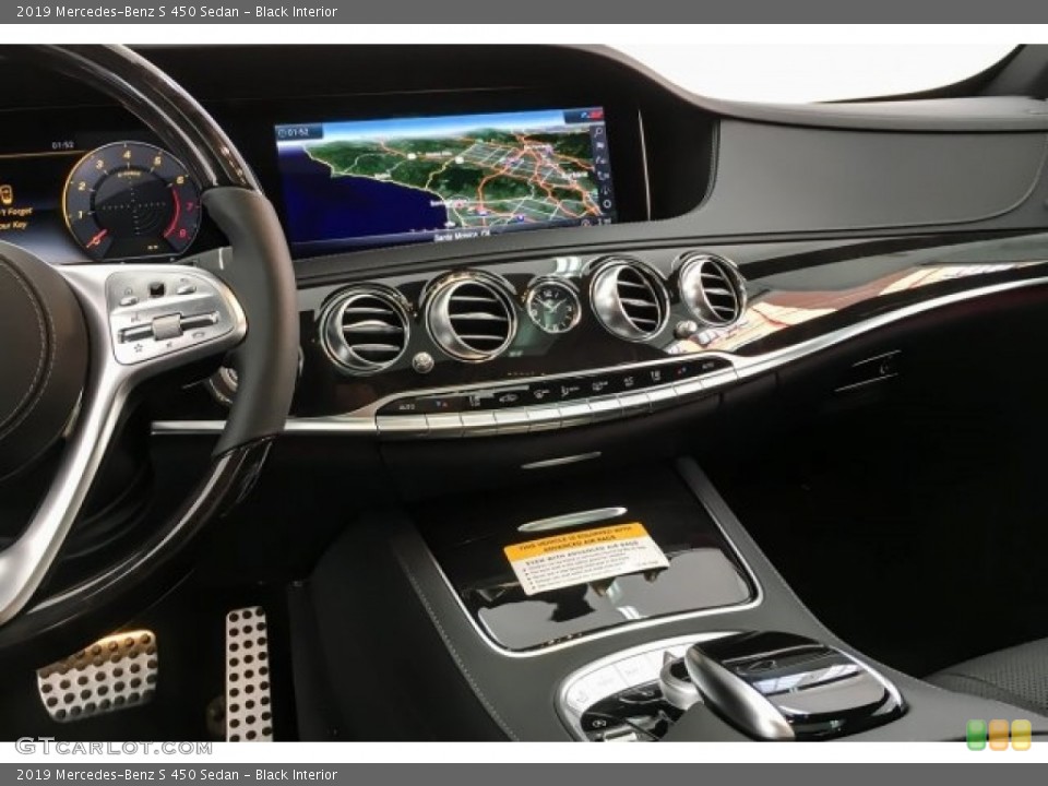 Black Interior Dashboard for the 2019 Mercedes-Benz S 450 Sedan #129958881