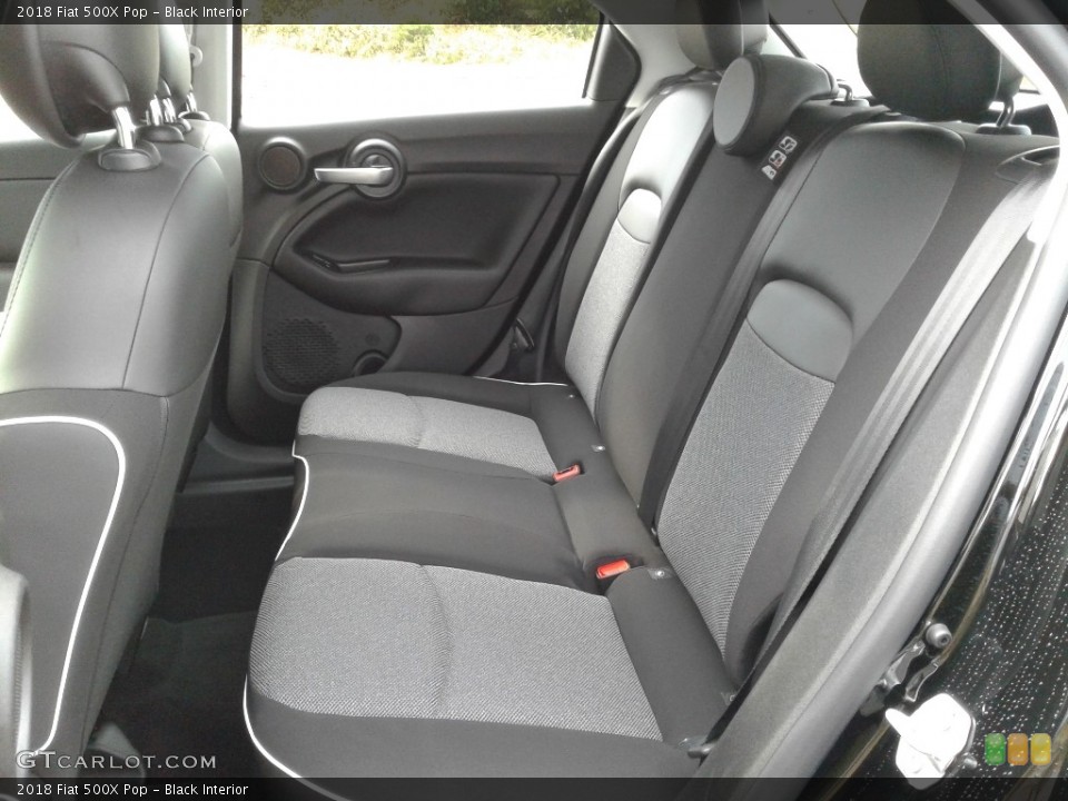 Black Interior Rear Seat for the 2018 Fiat 500X Pop #129963964